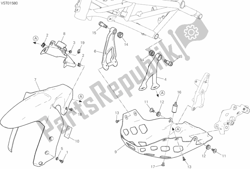 All parts for the 34b - Fairing of the Ducati Multistrada 1200 Enduro 2017